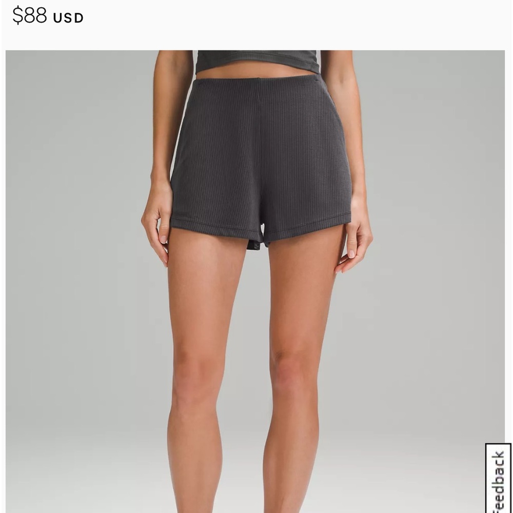 Lululemon Ribbed Softstreme High-Rise Short 2"